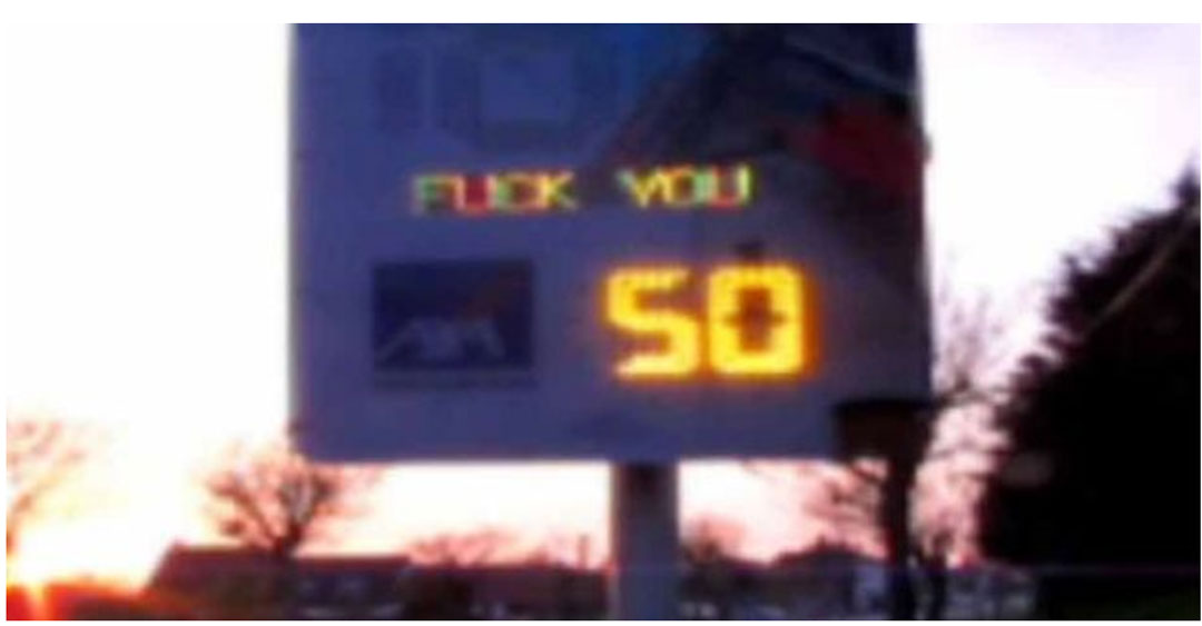 Insulting sign